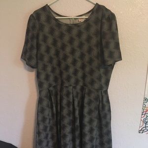 LuLaRoe Knee Length Dress Pockets Zipper Back